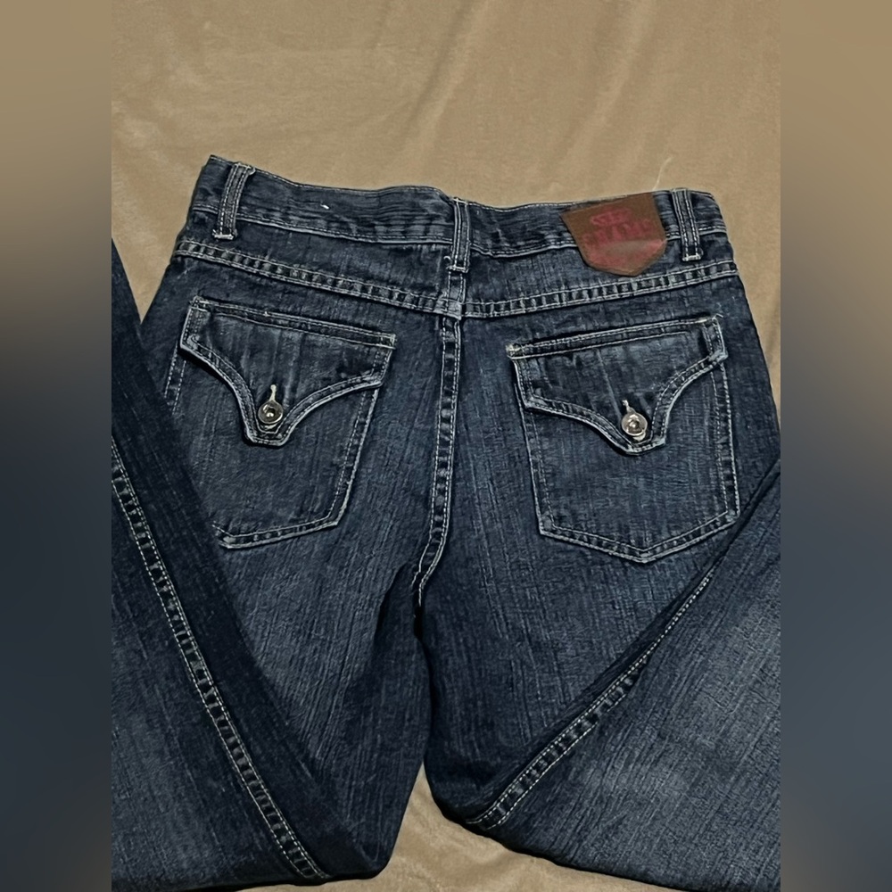 Chams Premium Dark Wash Bootcut Jeans Size 14 Y2K